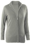 KARIBAN Ladies Zip Grey Melange