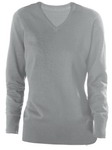 KARIBAN Ladies V-neck Grey Melange
